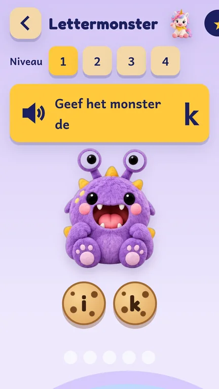 Letterpret: spel Voer het lettermonster